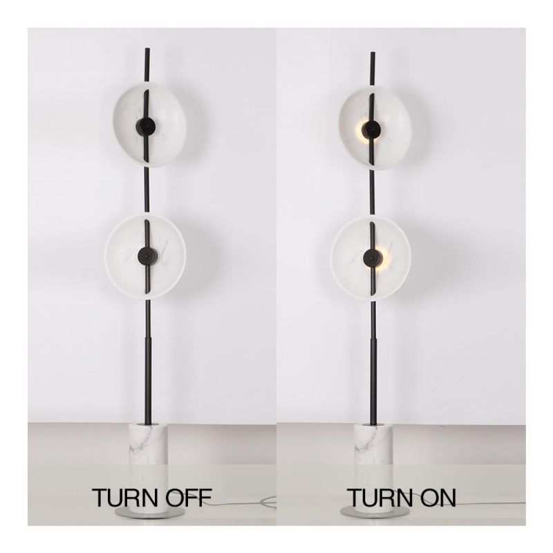 Masivel Marble Lighting Modern Living Room LED Floor Lamp