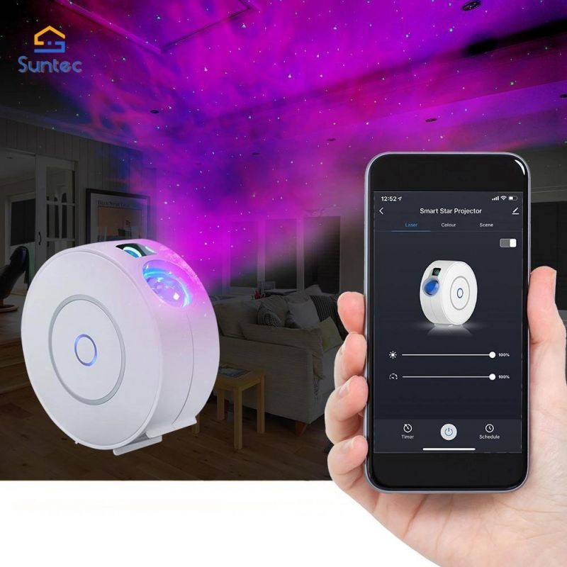 Hot Selling Smart WiFi Star Projector with Galaxy Nebula Cloud/Moving Ocean Wave Star Sky