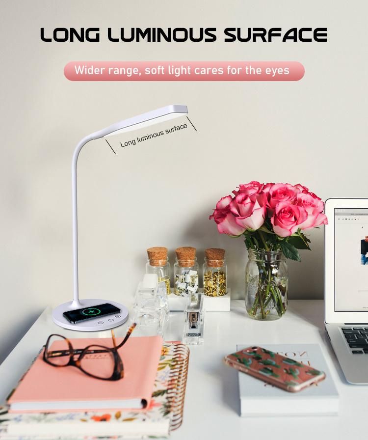 LED Desk Lamp with Wireless Charging