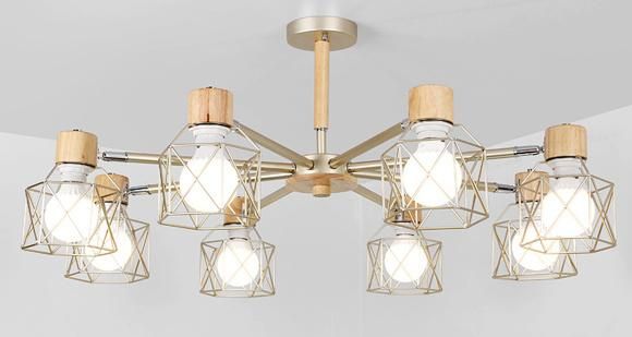 Vintage Chandelier Ceiling Chandeliers Adjustable Lustre for Living Room Bedroom Kitchen Wood Lighting (WH-WA-26)