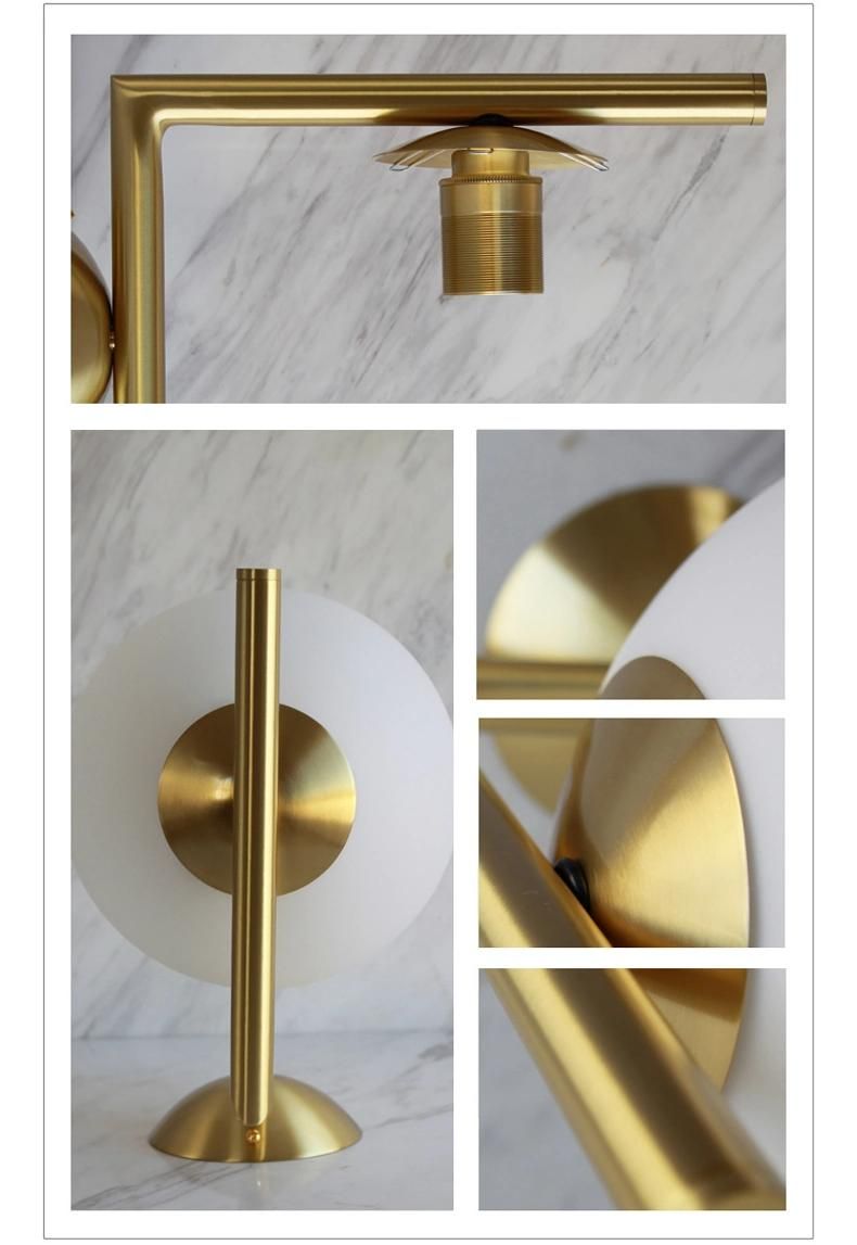 Nordic Modern Style Living Room Bedroom Restaurant Study Hallway Brass Wall Lamp