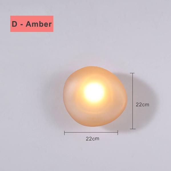 Bedroom Living Room Designer Lamp Modern Glass Pebble Wall Light (WH-OR-77)