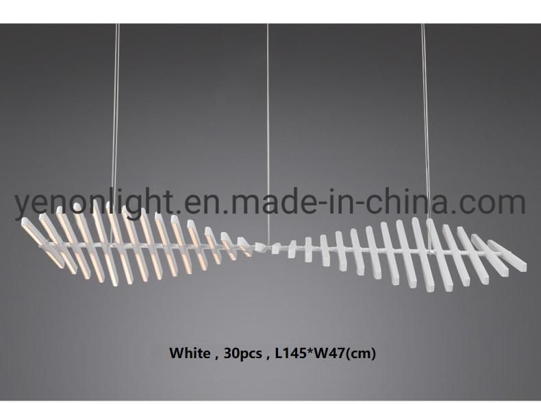 Piano Key Lamp Body Design Fishbone Style LED Iiron Pendant Light