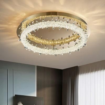 Crystal LED Ceiling Chandelier for Living Room Bedroom Modern Ceiling Lamp (WH-CA-68)