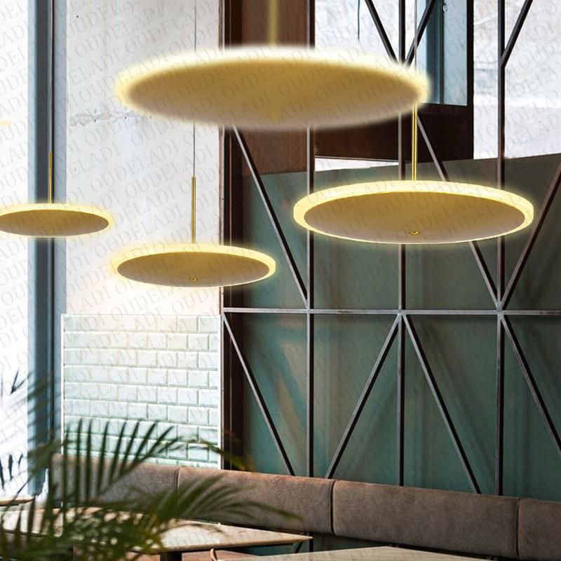 Nordic Iron Pendant Light Gold Lights Creative Round Lights Restaurant Bedroom Living Room LED Pendant Lamp (WH-AP-114)
