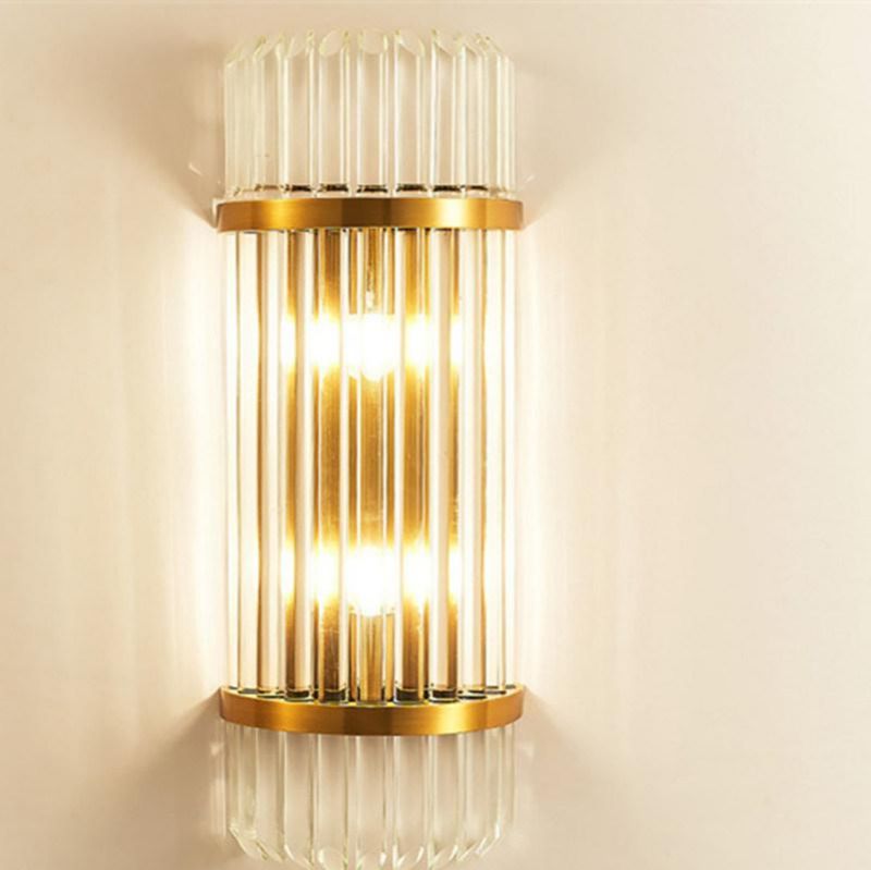 Bedside Livingroom Decoration LED Sconce Lamp Bathroom Home Light Crystal Golden Wall Light (WH-OR-152)
