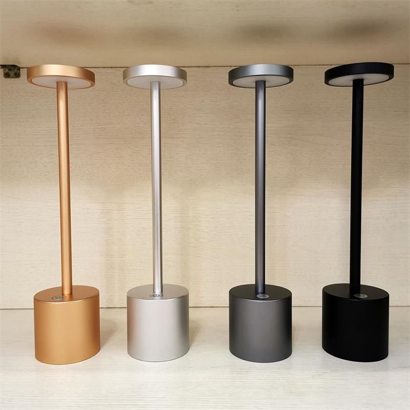 Wireless Charging Battery Powered Table Lamp Cordless for Hotel Bar Restaurant Dining Room Bedside Lamp