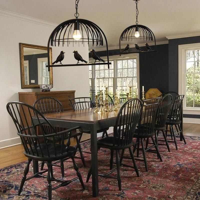 Nordic Bird Chandelier Bedroom Amercian Country Drop Light Kitchen Restaurant Cafe Cage Chandelier (WH-VP-115)