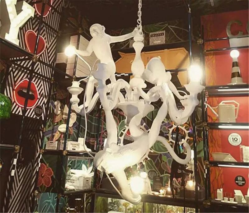 Modern Style of Resin Monky with sculpture Pendant Light