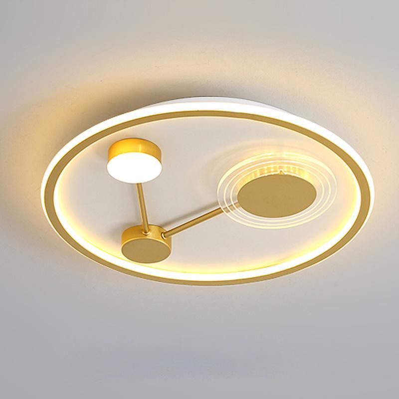 Golden Luxury Bedroom Lamp Simple Ceiling Light Creative Living Room LED