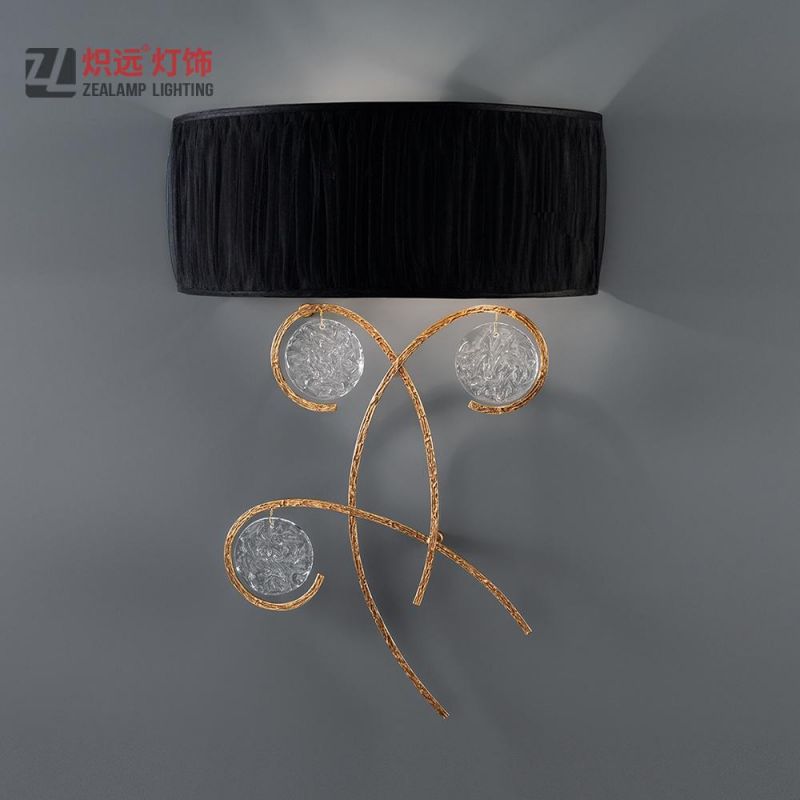 Hot Project Guest Room Decorative Bedside Glass Wall Light