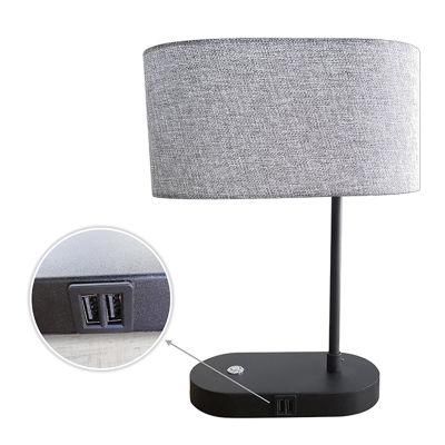 Modern Metal and Fabric Decorative Table Light with Touch Switch