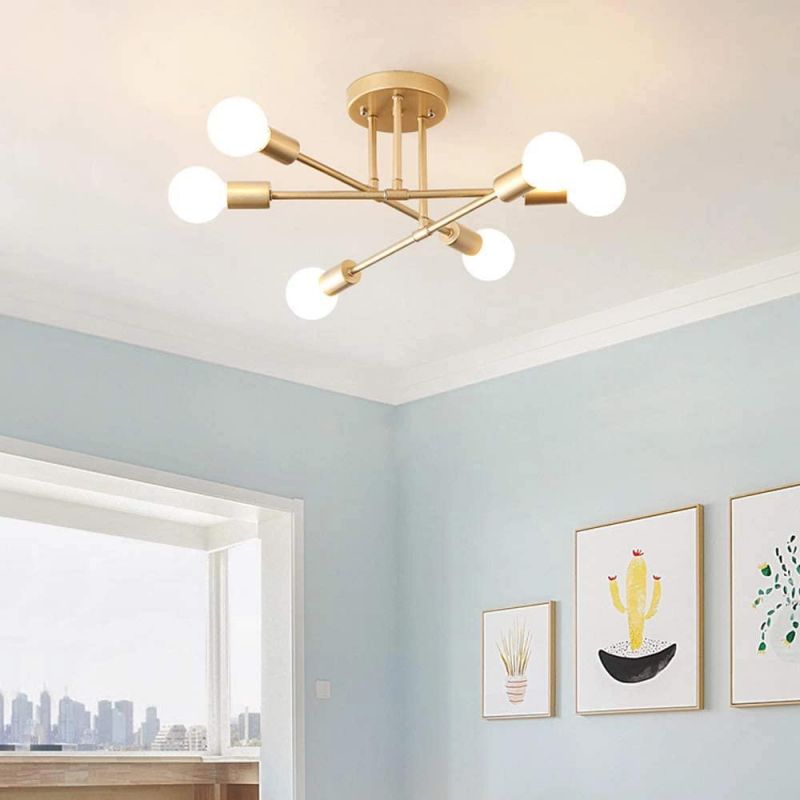 Nordic 6 Head Modern Indoor Bedroom Dining Room LED Ceiling Lamp
