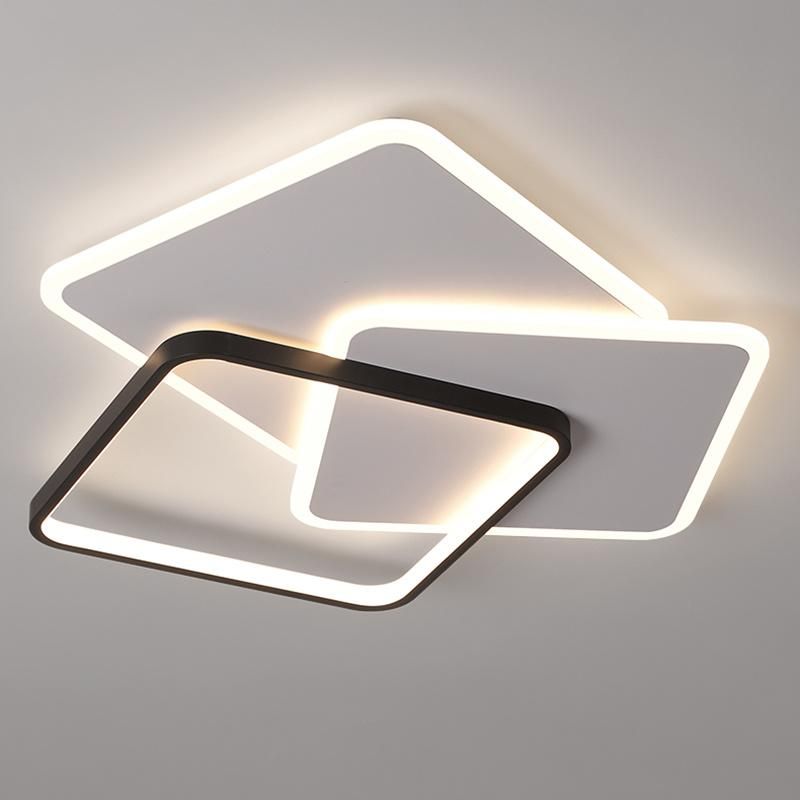 Overlapping Square Design Simple Style Ceiling Lamp Bedroom Lamp Pendant Lamp