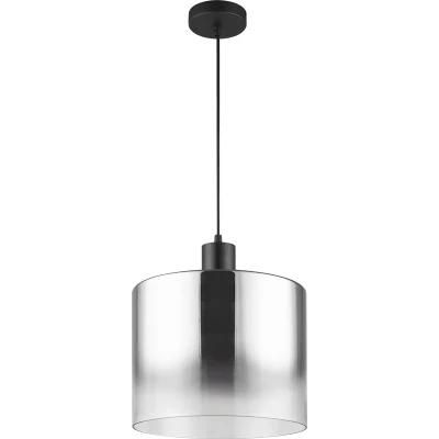Black Nordic Modern Simple Restaurant Chandelier Personalized Creative LED Single Head Dia30 Gradient Smoke Glass Cover Ceiling Lamp
