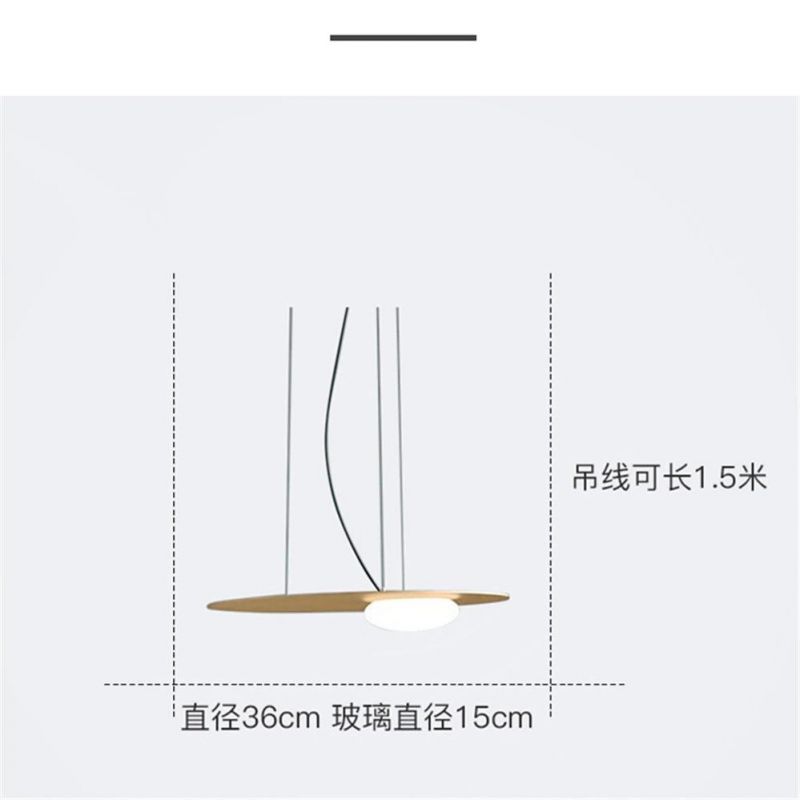 Postmodern Linear Pendant Light Design Gold Light Fixtures Glass Light for Restaurant Coffee Pendant Lamp (WH-AP-150)