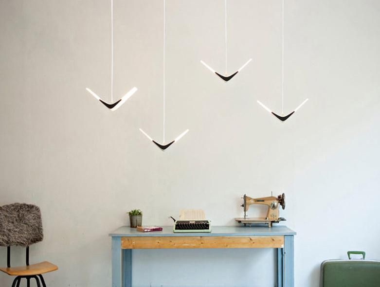 Post-Modern Shadow Flying Pendant Lights Light LED Hanglamp Loft Decor Lamps Light Fixtures