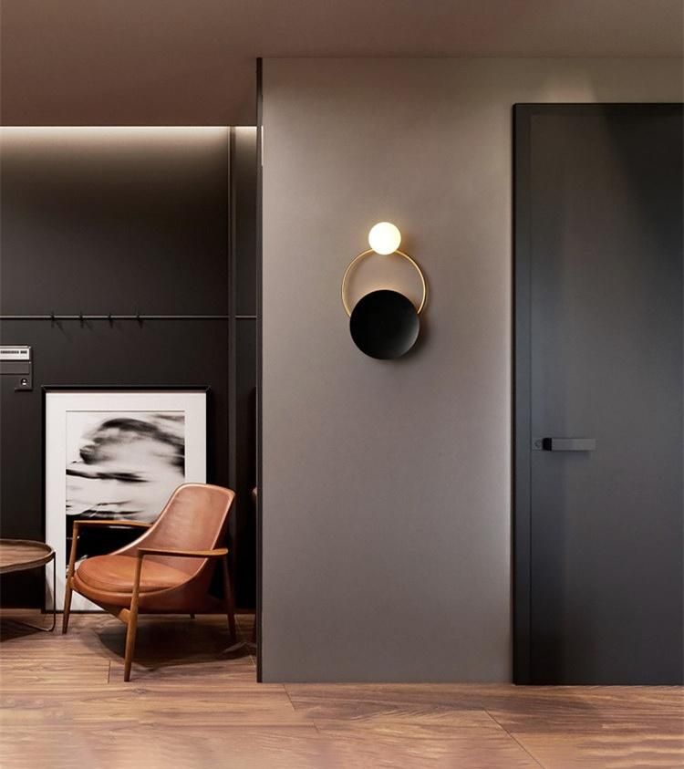 Golden Wall Sconce Lights Fixture Nordic Ring Bedside Lamps Wall Mount Ring Light (WH-VR-104)