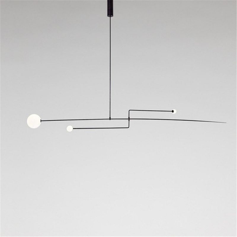 Modern Iron Geometric LED Pendant Lights Bedroom Living Room Home Decor Hanging Lights Nordic Simple Iron Line LED Hanglamp
