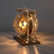 Decorative Post Modern Crystal Glass Desk Table Lamp in Gold for Bedside Living Room Hotel