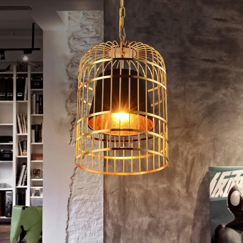 Chinese Bird Cage Light Living Room Restaurant Dining Room Cage Chandelier (WH-VP-136)