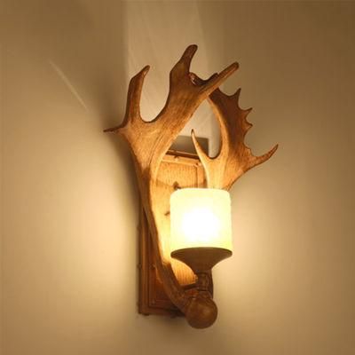 Loft Industrial Farmhouse Kitchen Dining Room Deer Horn Wall Lamp (WH-VR-07)