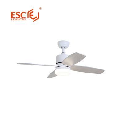 Simple Design 3 Colors Dimming LED Source Plywood Blades Fan Light Ceiling
