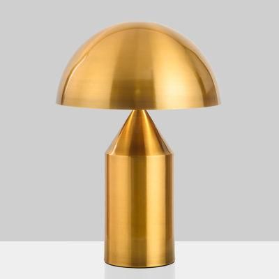 Minimalist Postmodern Bedroom Nordic Decorative Creative Mushroom Bedside Table Lamp for Hotel Metal Modern LED Hotel Table Light