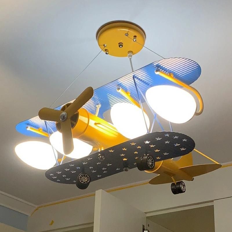 Kids Room Lamp for Children Chandelier E27 Airplane Hanging Lamp Ceiling Lights for Bedroom (WH-MA-147)