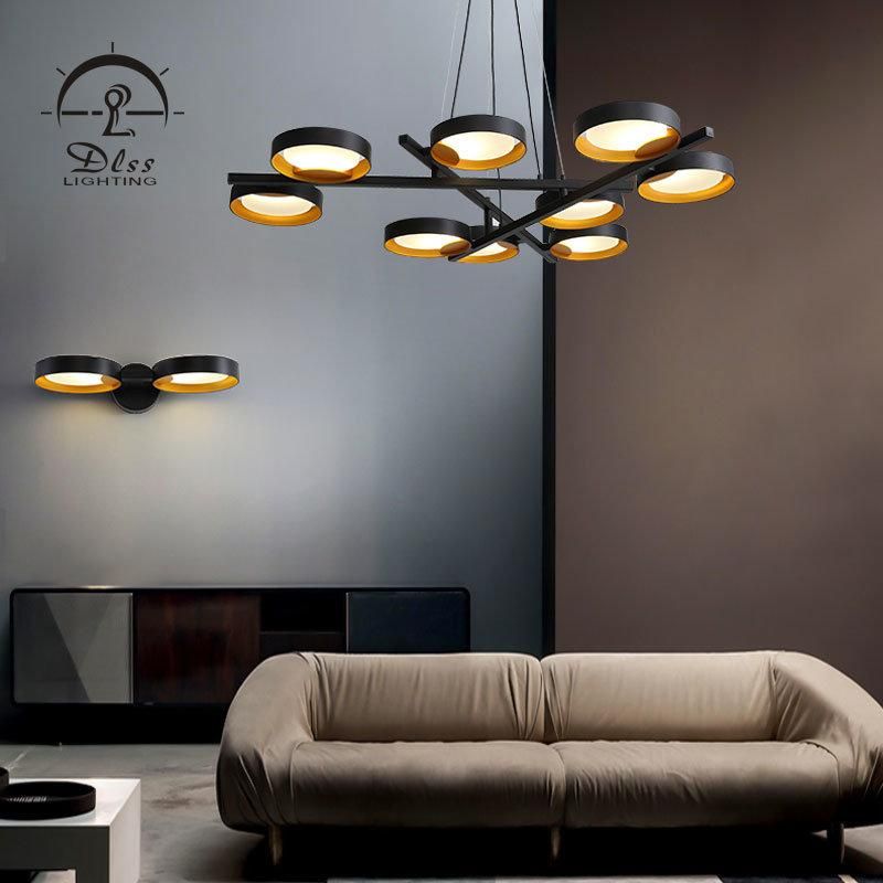 Creative Black Color Indoor Pendant Chandelier Lighting for Home Decoration