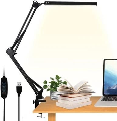 10W LED Desk Lamp with Clamp for Home Bedroom