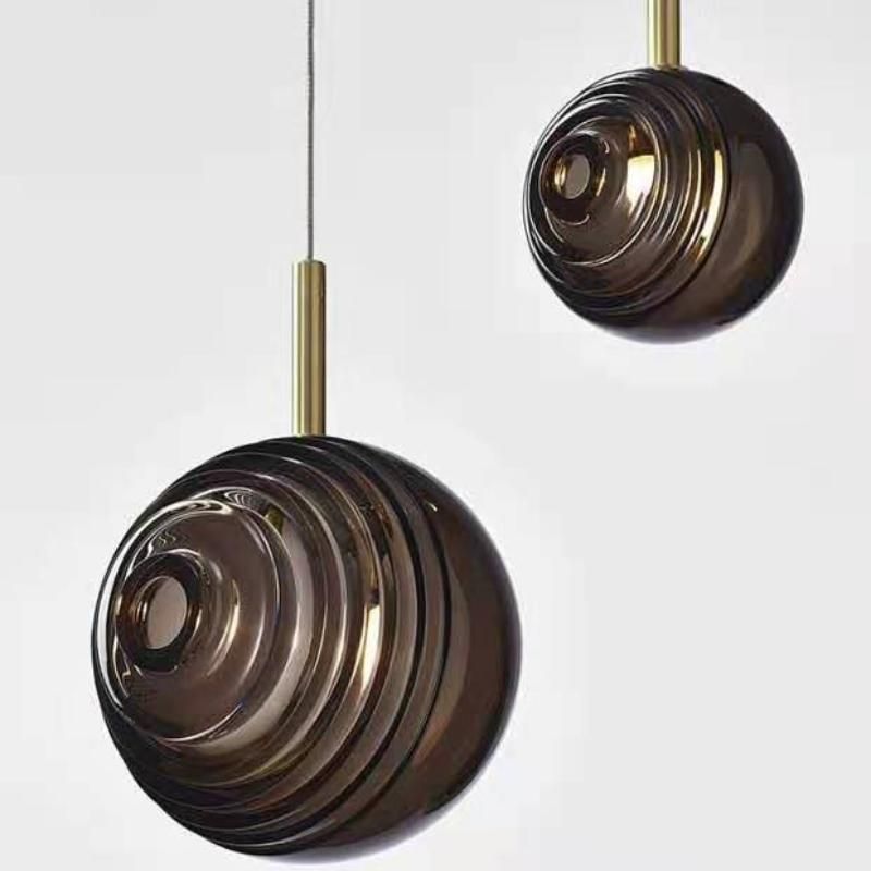 Modern LED Pendant Lights Black Glass Hanging Lamps Living Room Kitchen Lights (WH-GP-57)