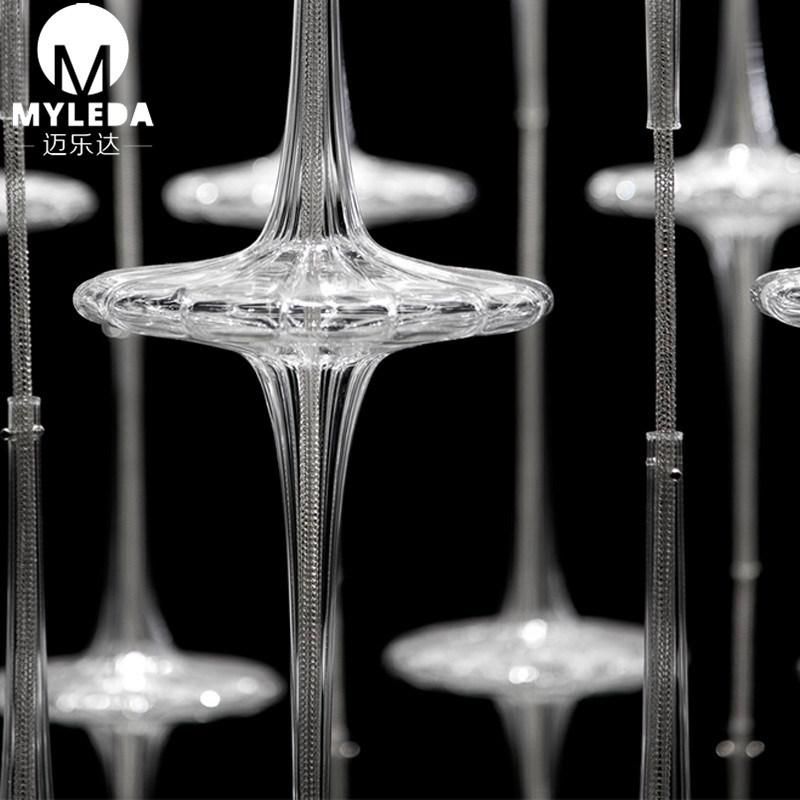 Hanging Suspension Glass Chandelier Lighting for Hotel Lobby