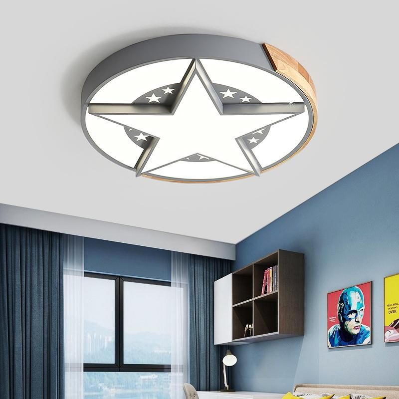 Modern Flush Mount Ceiling Light Boy Room Kids Room Stars Chandelier (WH-MA-173)