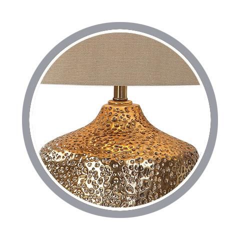 American Simple Desk Lamp Imported From The United States Crystal Gold Glaze Porous Texture Study Living Room Villa Creative Lamp Ceramic Light