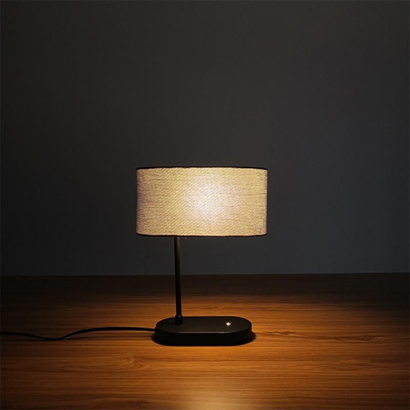 Modern Bedside Fabric Table Lamp Dimmable with Touch Switch