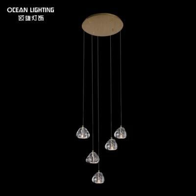 Wholesales Warm Lighting Luxury Spherical Metal 5*3W Crystal Chandelier