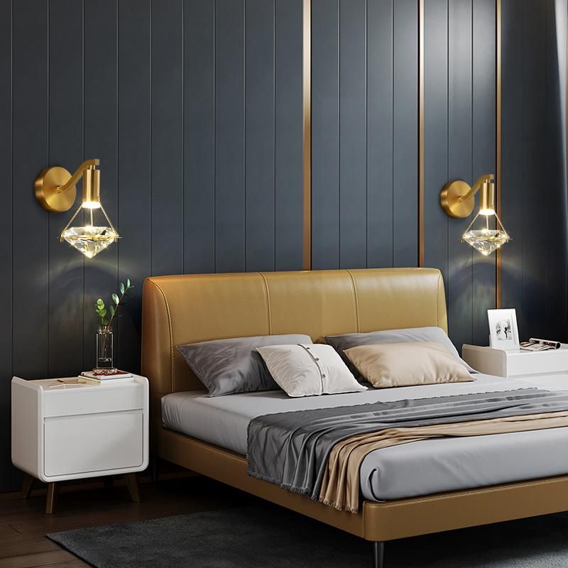 Light Luxury Bedroom Bedside Wall Lamp Living Room Corridor Crystal Diamond Light