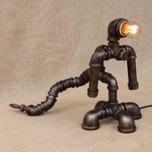 Modern Black Workroom Art Deco Robot Table Lamp E27 Shine Desk Light Sconce for Study Bedroom Bedside Workshop Office