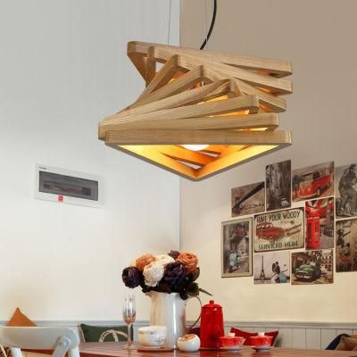 Wooden Design Chandelier Restaurant Dining Pendant Light
