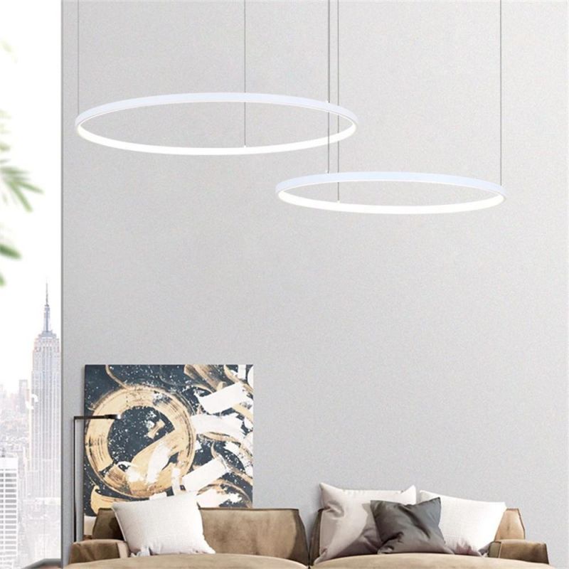 Wholesale Round Rings Acrylic LED Hanging Pendant Light for Home