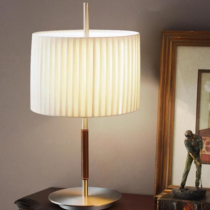 Round Circle White Shade Table Lamp Reading Lamp Bedside Lamp