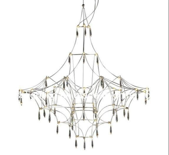 European Style Crystal Penthouse Flats Decoration LED Tree Chandeliers