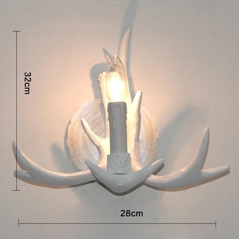 Personality Antler Art Wall Lamp Parlor Study Corridor Aisle Decorative Sconce Restaurant Cafe Bar Wall Mounted Lighting (WH-VR-71)