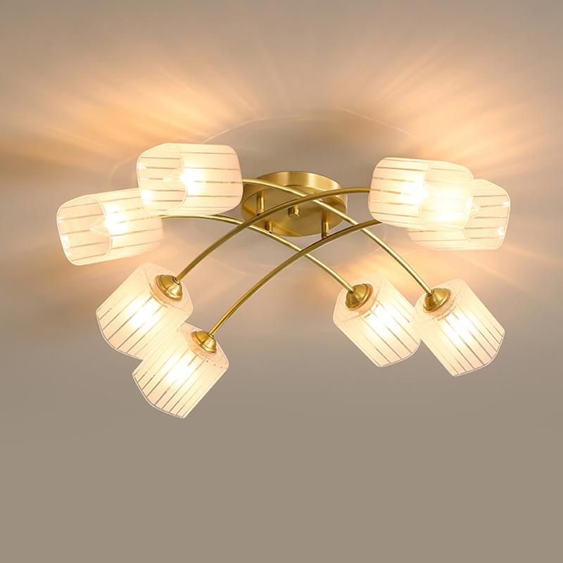 Nordic Copper Ceiling Lamps Simple Modern Living Room Lamp Dining Room Light