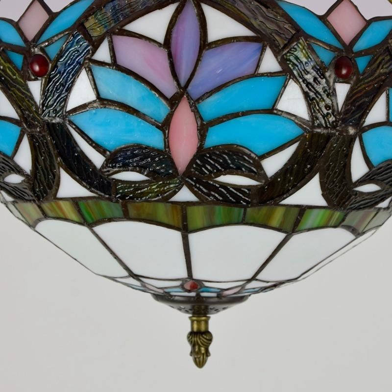 European Retro Mediterranean Style Heart Chandelier Colored Glass Ceiling Lights (WH-TA-32)