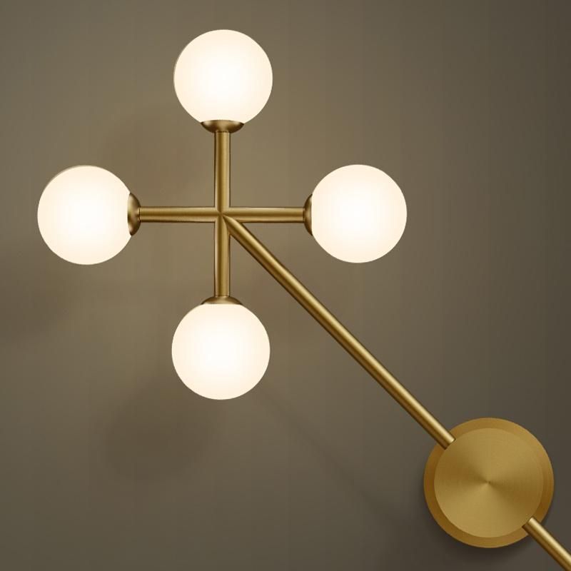 Copper Bedside Wall Lamp Bedroom Nordic Corridor Background Wall Creative Personality Lighting