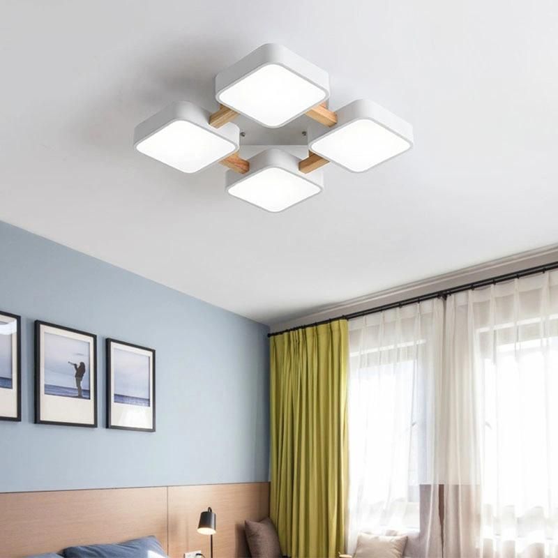 LED Modern Minimalist Ceiling Lamp LED Study Entrance Bedroom Wooden ceiling Light (WH-WA-23)