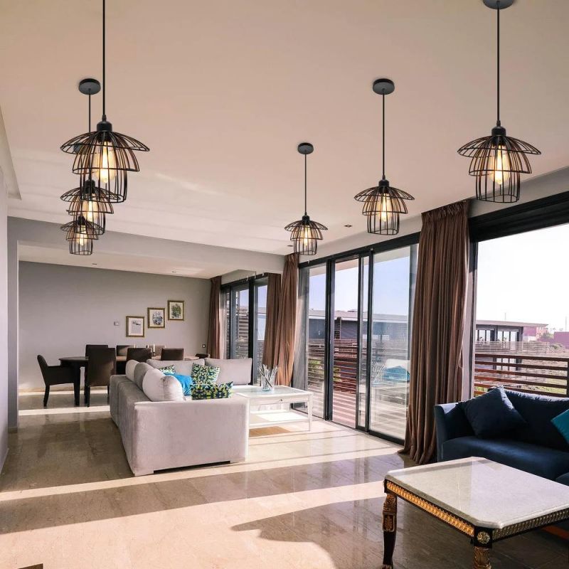 Retro Loft Pendant Lamps Indoor E27 Metal Guard Restaurant Lamp Decoration Iron Pendant Lights (WH-VP-90)