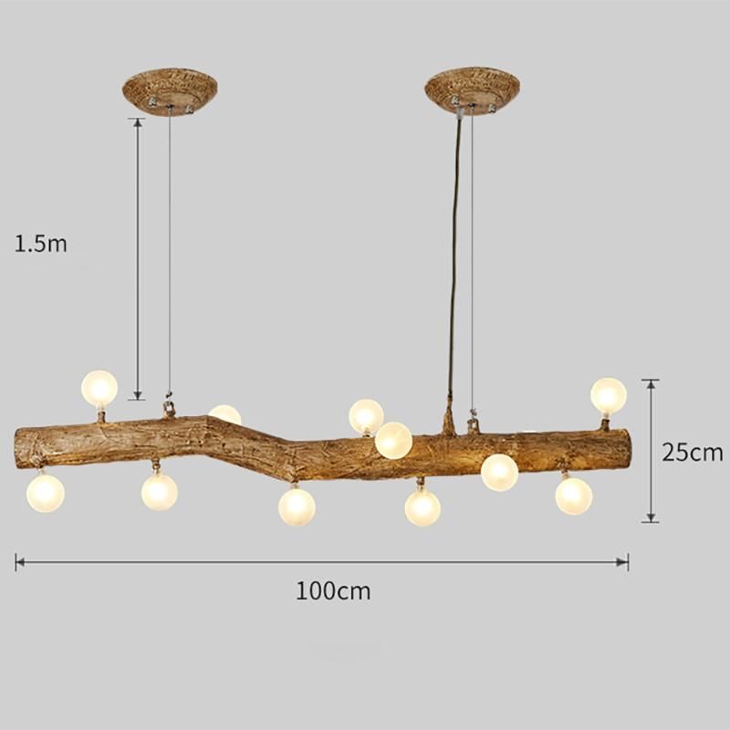 Pendant Lamp Restaurant Light Creative Personality Wood Decorative Chandelier